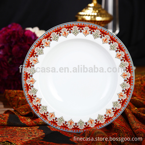 8.5 Inches Luxury Fine White Porcelain Custom Plate